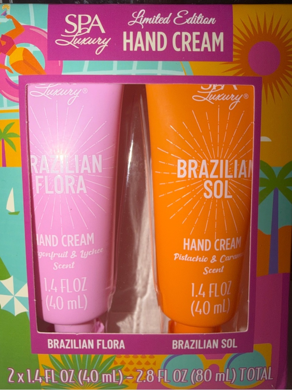 Limited Edition Brazilian Flora & Brazilian Sol Hand Cream Duo - Pink & Orange